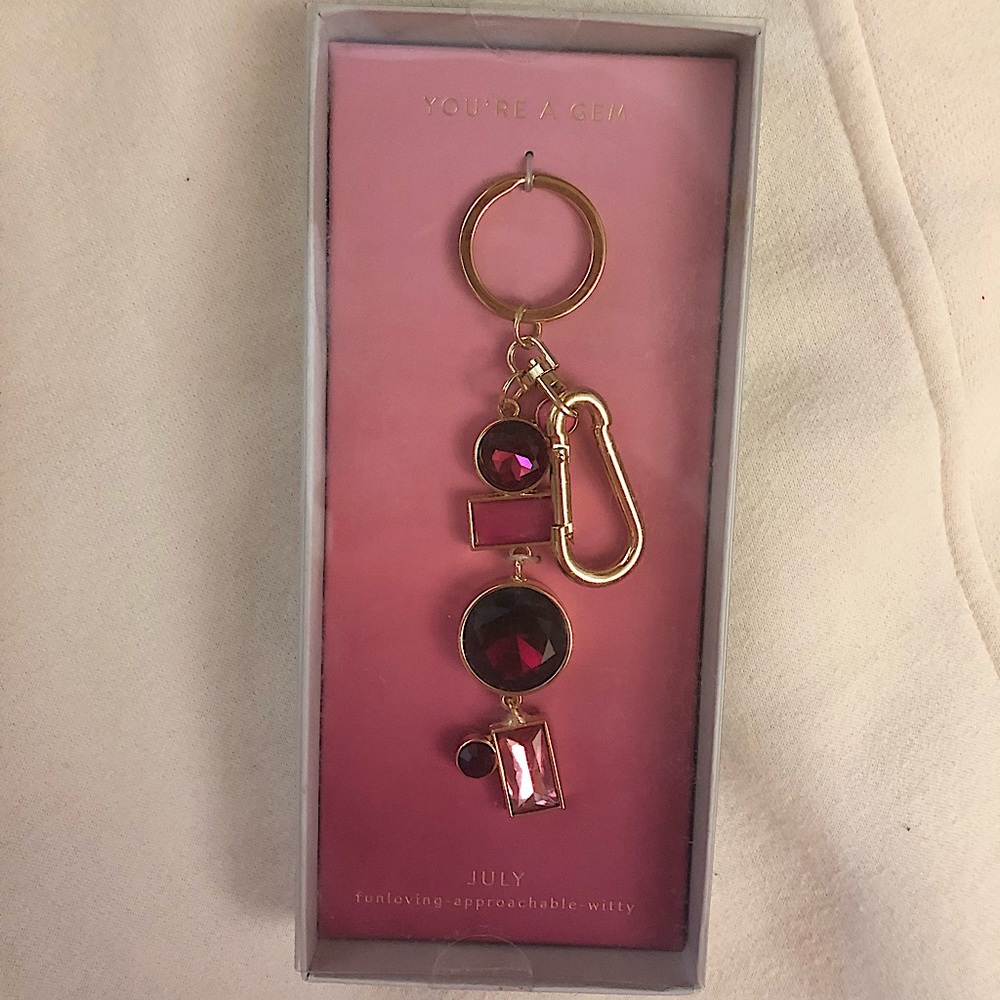 NWT Anthropologie July Birthday Keychain ❤️💗